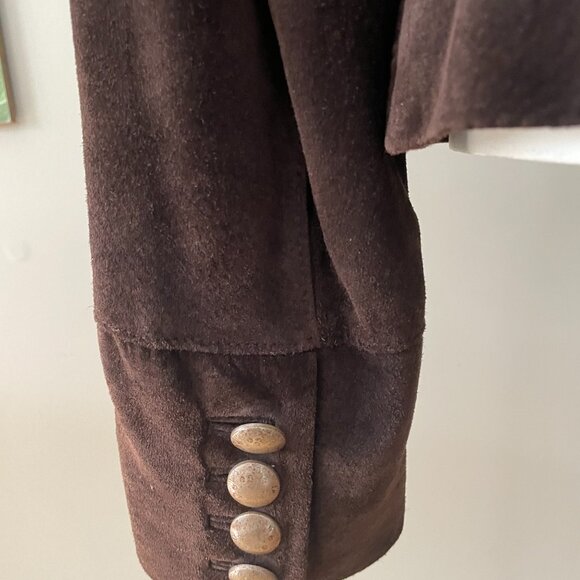 Esprit suede jacket brown with lining size US 6 sport chic - Picture 5 of 9